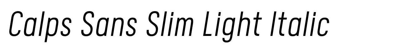 Calps Sans Slim Light Italic